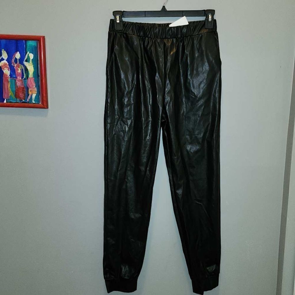 Mega Wear Faux Leather Joggers NWT